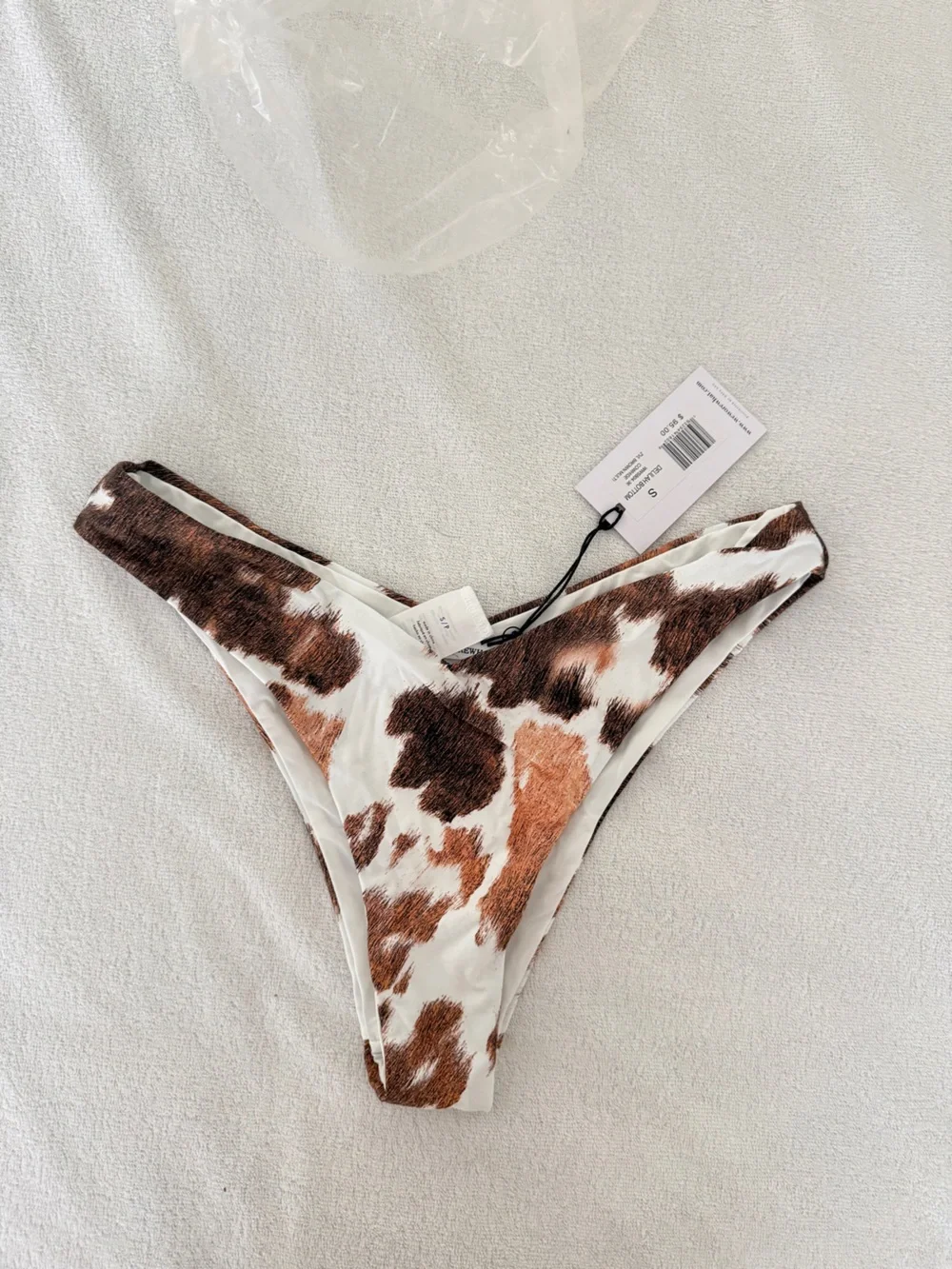 NWT- WeWoreWhat Cow Print Delilah Bikini Bottom - S
